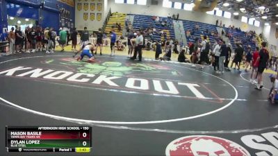 150 lbs Quarterfinal - Mason Basile, Tampa Bay Tigers WC vs Dylan Lopez, Blue Steel