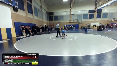 105lbs Cons. Round 1 - Madeline Johnson, Central Kitsap (Girls) vs Ava Oyer, Tahoma (Girls)