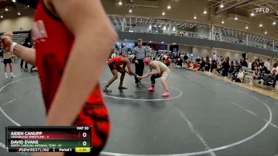 160 lbs Round 1 (4 Team) - David Evans, North Carolina National Team vs Aiden Canupp, Crossroads Wrestling