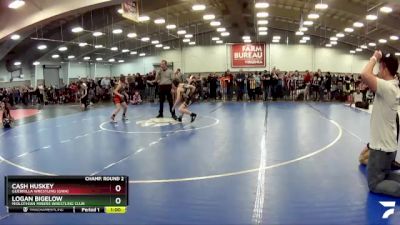 86 lbs Champ. Round 2 - Cash Huskey, Guerrilla Wrestling (GWA) vs Logan Bigelow, Midlothian Miners Wrestling Club