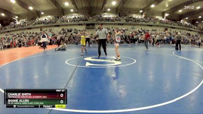 90 lbs Cons. Round 4 - Charlie Smith, Terminator Wrestling Academy-AAA  vs Shane Allen, FH Jr Vikings Wrestling Club-AAA