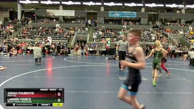 75 lbs Champ. Round 1 - Jonah Fourdyce, Pack 732 vs Landen Marco, Bryan Youth Wrestling