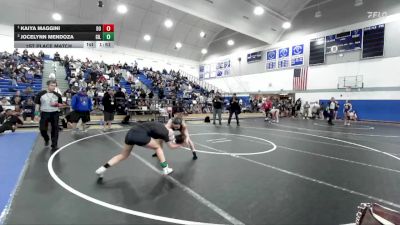 125 lbs 1st Place Match - Kaiya Maggini, Del Oro vs Jocelynn Mendoza, Gilroy