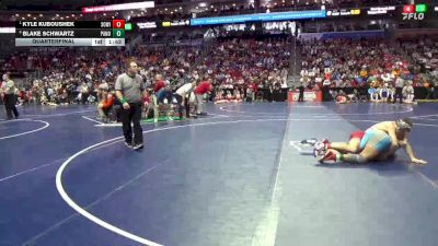 1A-165 lbs Quarterfinal - Kyle Kuboushek, South Winneshiek vs Blake Schwartz, Panorama