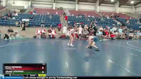 113 lbs Quarterfinals (8 Team) - Kyle Sieminski, Oregon1 vs Drake Hooiman, NEVADA1