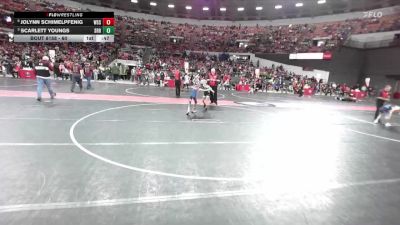 60 lbs Quarterfinal - Scarlett Youngs, Sugar River Raiders vs Jolynn Schimelpfenig, Wautoma Super Stingers