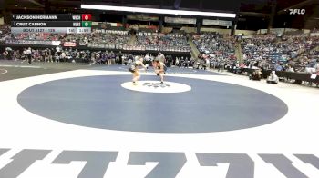126 lbs Quarterfinal - Cruz Cannon, Hutchinson HS vs Jackson Hermann, Wichita-Bishop Carroll HS