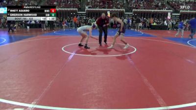 123 lbs Champ. Round 3 - Rhett Aguero, Snake River Youth Wrestling Cl vs Emerson Harwood, Black Hills Wrestling Academy