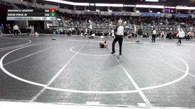 58 lbs Consi Of 8 #2 - Maverick Lederer, Prescott Valley BigHorns vs Kevin Price Jr, Team Of Hard Knox