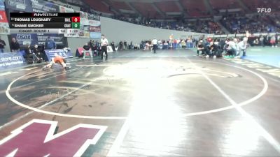 5A Boys 106 lbs Champ. Round 1 - Thomas Loughary, Dallas Boys vs Shane Smoker, Crater Boys