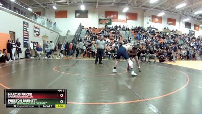 132 lbs Champ. Round 2 - Preston Burnett, St. Mary Central Catholic (Sandusky) vs Marcus Fricke, Washington (Massillon)