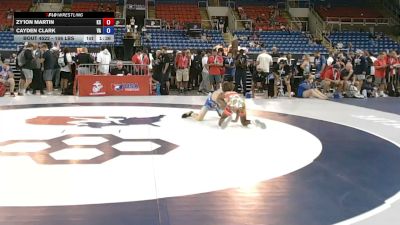 106 lbs Champ. Rd Of 64 - Zy'ion Martin, Kansas vs Cayden Clark, Virginia