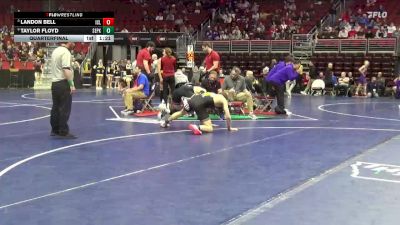 3A-175 lbs Quarterfinal - Landon Bell, Iowa City, Liberty vs Taylor Floyd, Southeast Polk