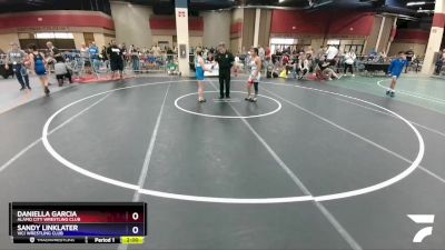 110 lbs Cons. Semi - Daniella Garcia, Alamo City Wrestling Club vs Sandy Linklater, Vici Wrestling Club