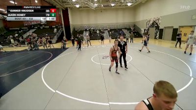 132 lbs Champ. Round 1 - Gunner Knudsen, Sanderson Wrestling Academy vs Jaxen Honey, Team Prestige Wrestling