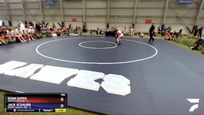 106 lbs Round 2 (6 Team) - Evan Gates, South Carolina vs Jack Schauer, North Dakota Red