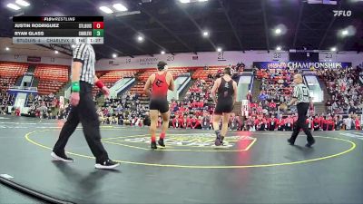 190 lbs Quarterfinals (8 Team) - Justin Rodriguez, St Louis HS vs Ryan Glass, Charlevoix HS