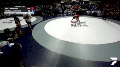 105 lbs Evelynn Nelsen, CMWA - Coastal Mountain Wrestling Association vs Miabella Madueno, IEWA - Inland Empire Wrestling Association