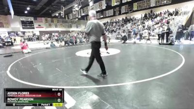 77 lbs Quarterfinal - Rowdy Pearson, Peterson Grapplers vs Ayden Flores, Temecula Valley Wrestling Club