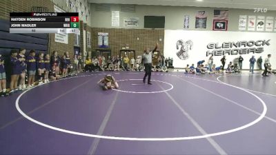 90 lbs Round 1 (6 Team) - Hayden Robinson, Renegades vs John Madler, Wright