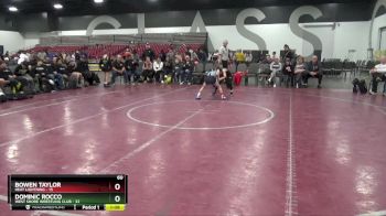 60 lbs Placement Matches (8 Team) - Bowen Taylor, Heat Lightning vs DOMINIC ROCCO, West Shore Wrestling Club