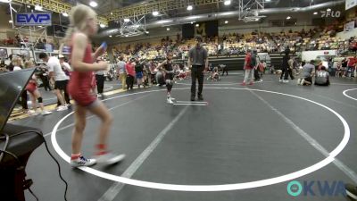 74 lbs Rr Rnd 2 - Kathleen Hackett, Mustang Bronco Wrestling Club vs Clementina Zapata, OKC Saints Wrestling