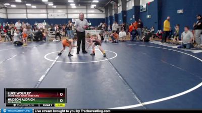 58 lbs Quarterfinal - Luke Wolfley, Snake River Youth Wrestling vs Hudson Aldrich, 208 Badgers