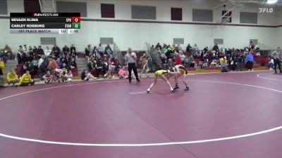 79-82 lbs 1st Place Match - Nevaeh Klima, Center Point-Urbana Girls vs Carley Rosburg, Starmont Girls