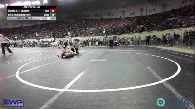 58 lbs Round Of 16 - Louis Littleton, Collinsville Cardinal Youth Wrestling vs Cooper Carlton, Cowboy Wrestling Club