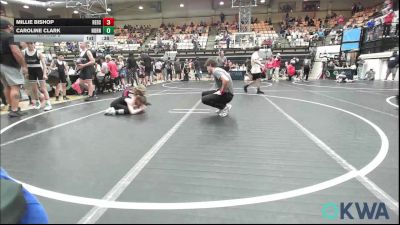 73-76 lbs Rr Rnd 3 - Millie Bishop, Redskins Wrestling Club vs Caroline Clark, Norman North
