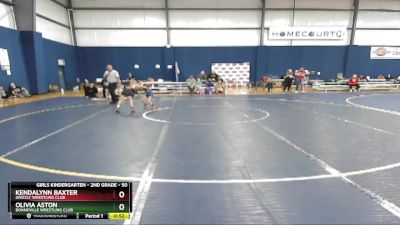 50 lbs Round 2 - Olivia Aston, Bonneville Wrestling Club vs Kendalynn Baxter, Grizzly Wrestling Club