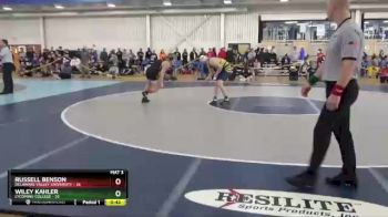 141 lbs Champ. Round 2 - Russell Benson, Delaware Valley University vs Wiley Kahler, Lycoming College