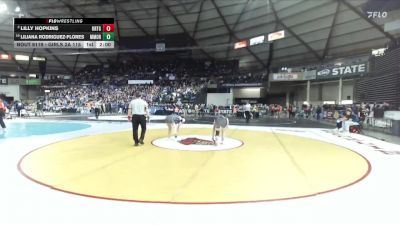 Girls 2A 115 lbs Champ. Round 2 - Lilly Hopkins, Orting (Girls) vs Liliana Rodriguez-Flores, Mark Morris (Girls)