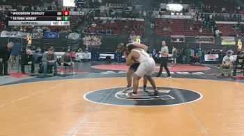 AA - 285 lbs Semifinal - Tayden Norby, Billings West vs Woodrow Shirley, Billings Senior High School