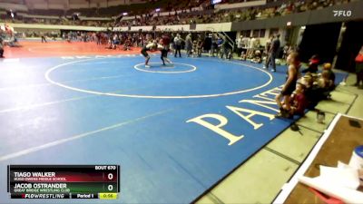 Rookie 6-8 165 Cons. Round 3 - Tiago Walker, Hugo Owens Middle School vs Jacob Ostrander, Great Bridge Wrestling Club