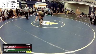 130 lbs. Cons. Round 4 - Cameron Beck, Seckman vs Layla Gardner, Lafayette (Wildwood)