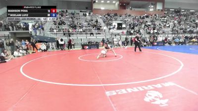U20 Women - 55 lbs 7th Place Match - Madison Pena, TX vs Noelani Lutz, NV