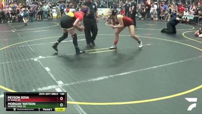 130 lbs Quarterfinal - Morgan Watson, Warren Pride WC vs Peyson Sova, St Johns WC