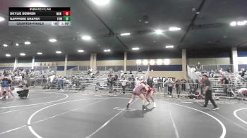 130 lbs Quarterfinal - Skylie Semken, MAW Wrestling Academy vs Sapphire Shafer, Threshold WC