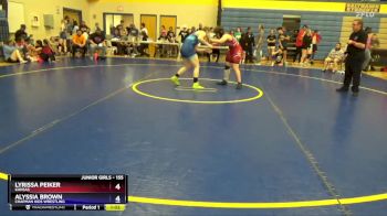 155 lbs Cons. Round 3 - Lyrissa Peiker, Kansas vs Alyssia Brown, Chapman Kids Wrestling