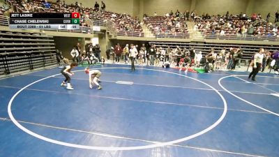 67 lbs Cons. Quarters - Chase Chelewski, Colorado Outlaws Youth Wrestling vs Jett Lasike, Westlake