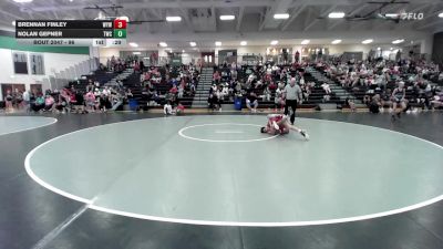 96 lbs Cons. Round 2 - Brennan Finley, Willard Youth Wrestling vs Nolan Gepner, Tonganoxie Wrestling Club