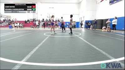 100-105 lbs Rr Rnd 5 - Liam Hayes, Carl Albert vs Izzabela Huddleston, Skiatook Youth Wrestling