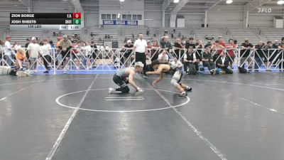 138 lbs Quarterfinal - Zion Borge, E.D.I.T.H - HSB vs Josh Sheets, Team Shutt Mutts - HSB