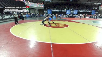 Boys 2A 113 lbs Cons. Round 2 - David Herrera Sanchez, Washington vs Colin Richardson, Hockinson
