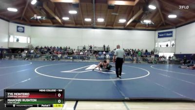 184 lbs Semifinal - Mahonri Rushton, Utah Valley vs Tye Monteiro, Stanford University