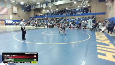 125lbs Cons. Round 6 - Honey Lopez, Davis (Girls) vs Ella Beck, Chiawana (Girls)