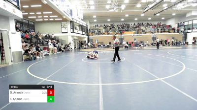 141 lbs Round Of 32 - Daniel Aranda, Unrostered- Spartan Combat RTC vs Tyler Adams, Unrostered NAPS