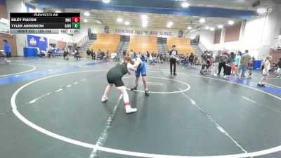 125-134 lbs Round 1 - Riley Fulton, Ridgecrest Wrestling Club vs Tyler Anderson, Wrightwood Wrestling Club