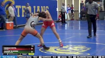 105 lbs Cons. Round 3 - Charlie Distel, ARCADIA vs Maddie Gladden, DELAWARE HAYES